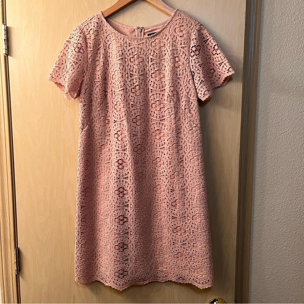 Ann Taylor Floral Pink Wedding Guest Dress